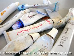 Hand-made paint tubes