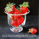 Strawberries Glass Bowl